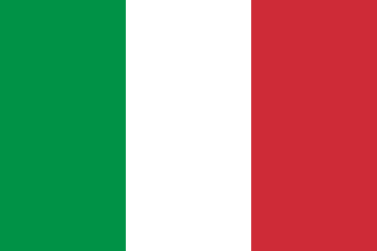 Das obligate Bild: eine italienische Flagge
